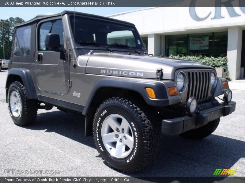 Light Khaki Metallic / Khaki 2003 Jeep Wrangler Rubicon 4x4