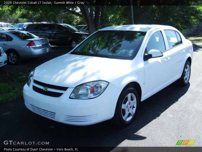 Summit White / Gray 2008 Chevrolet Cobalt LT Sedan