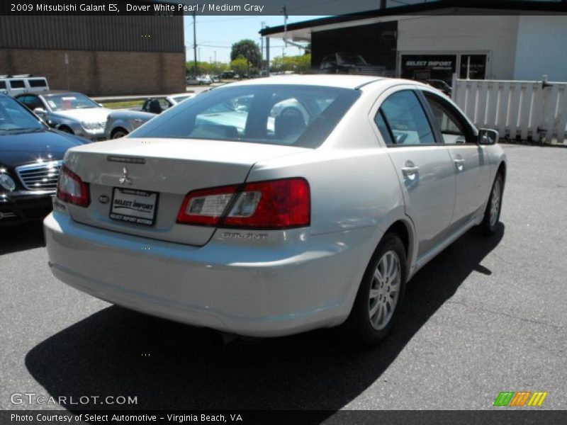 Dover White Pearl / Medium Gray 2009 Mitsubishi Galant ES