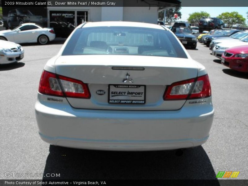Dover White Pearl / Medium Gray 2009 Mitsubishi Galant ES