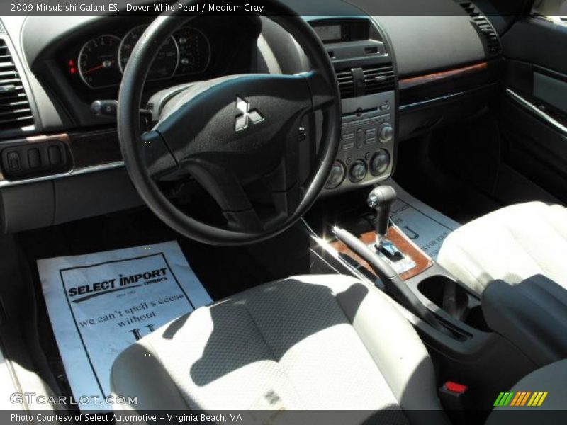 Dover White Pearl / Medium Gray 2009 Mitsubishi Galant ES