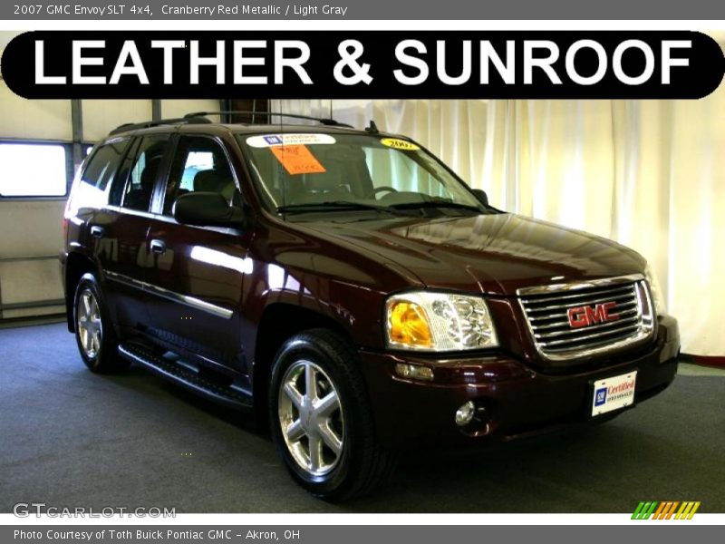 Cranberry Red Metallic / Light Gray 2007 GMC Envoy SLT 4x4