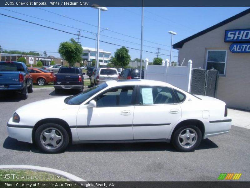 White / Medium Gray 2005 Chevrolet Impala