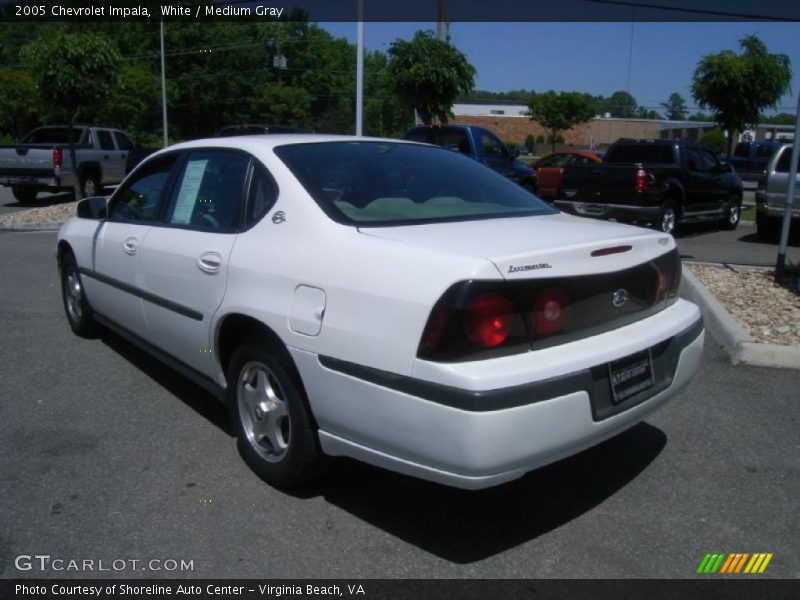 White / Medium Gray 2005 Chevrolet Impala
