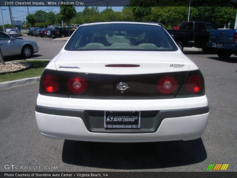 White / Medium Gray 2005 Chevrolet Impala