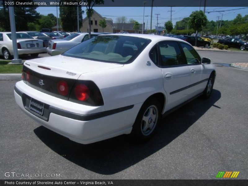 White / Medium Gray 2005 Chevrolet Impala