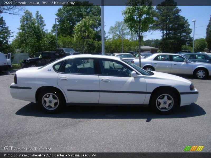 White / Medium Gray 2005 Chevrolet Impala