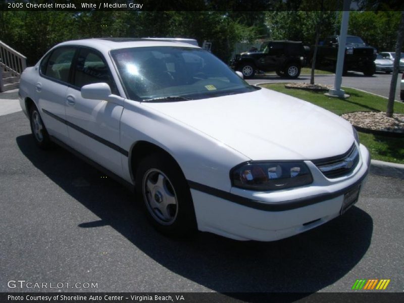 White / Medium Gray 2005 Chevrolet Impala