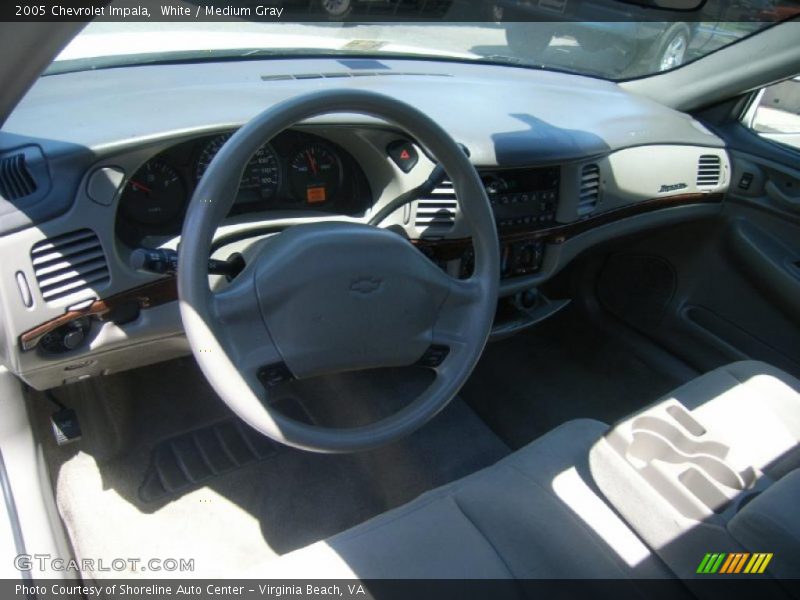 White / Medium Gray 2005 Chevrolet Impala