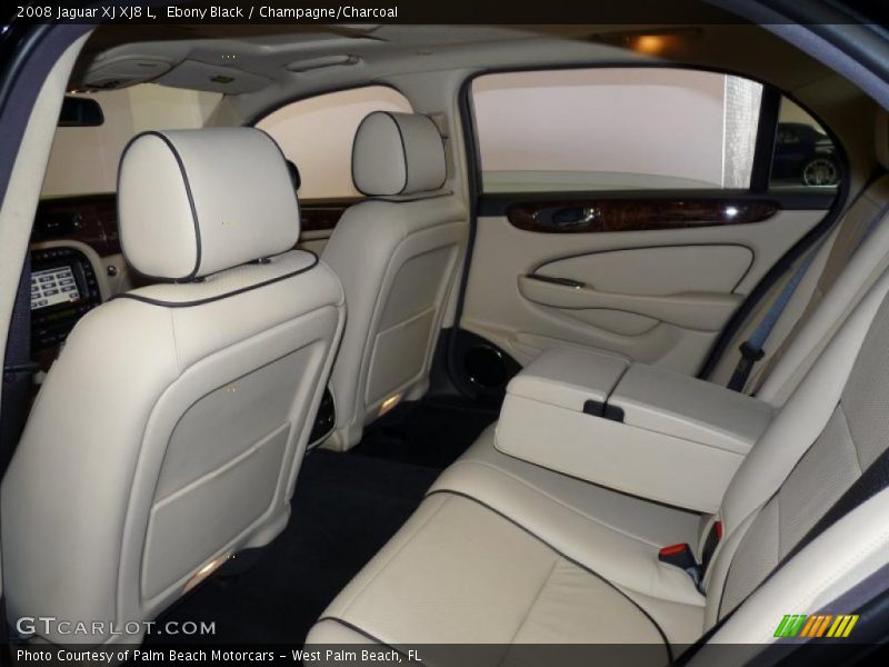 Ebony Black / Champagne/Charcoal 2008 Jaguar XJ XJ8 L
