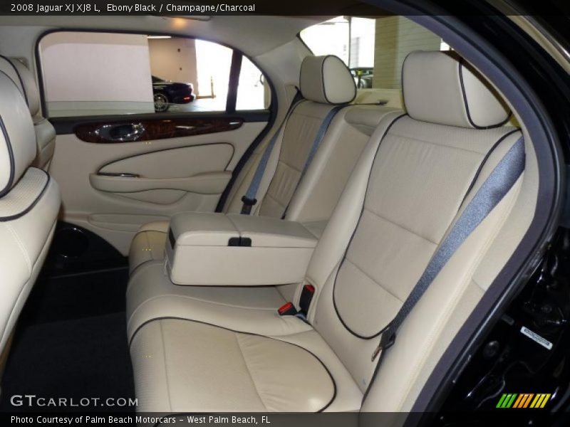 Ebony Black / Champagne/Charcoal 2008 Jaguar XJ XJ8 L