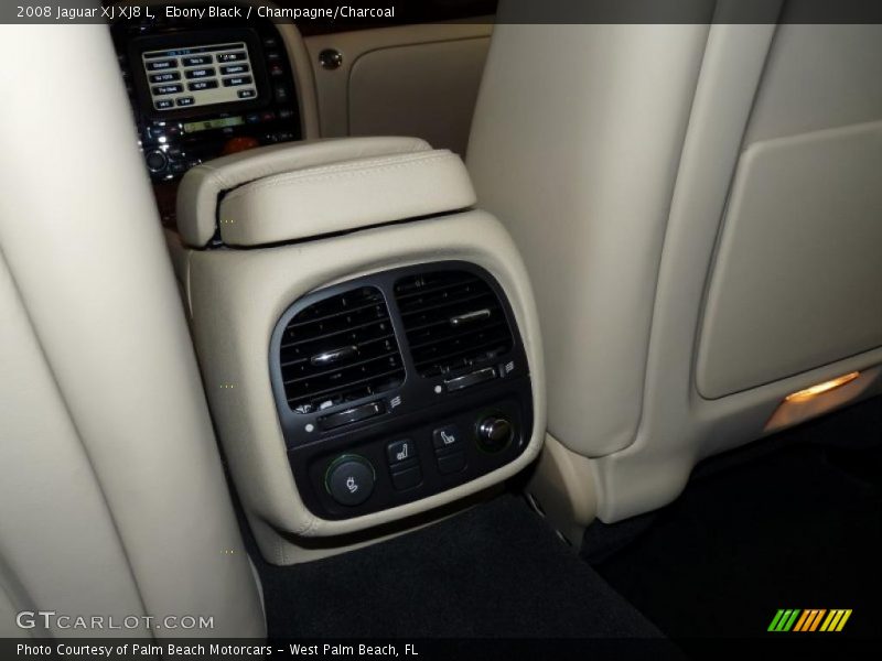 Ebony Black / Champagne/Charcoal 2008 Jaguar XJ XJ8 L