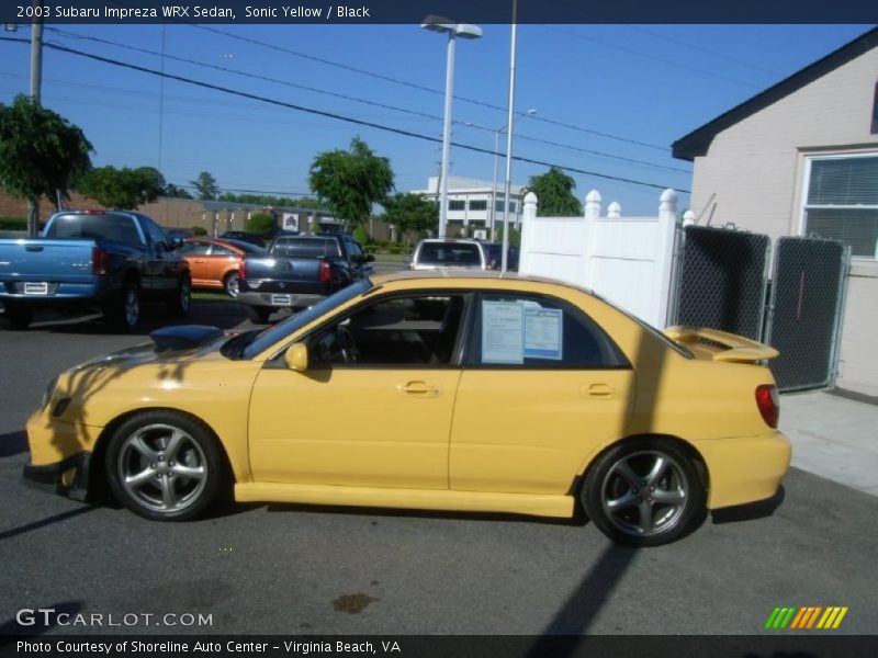 Sonic Yellow / Black 2003 Subaru Impreza WRX Sedan