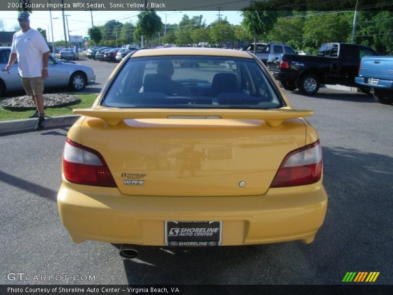 Sonic Yellow / Black 2003 Subaru Impreza WRX Sedan