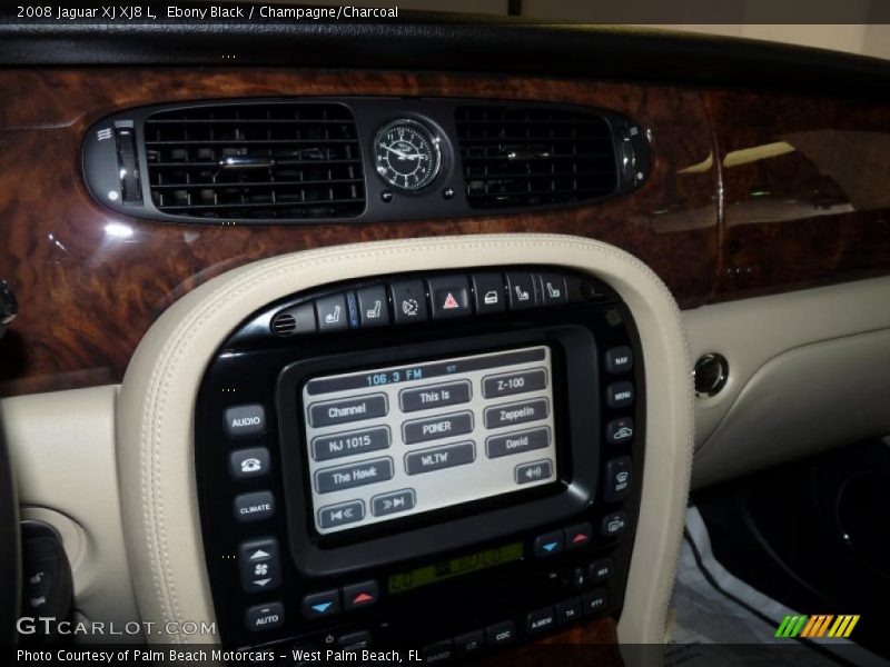 Ebony Black / Champagne/Charcoal 2008 Jaguar XJ XJ8 L