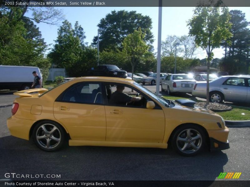 Sonic Yellow / Black 2003 Subaru Impreza WRX Sedan