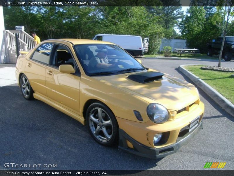 Sonic Yellow / Black 2003 Subaru Impreza WRX Sedan