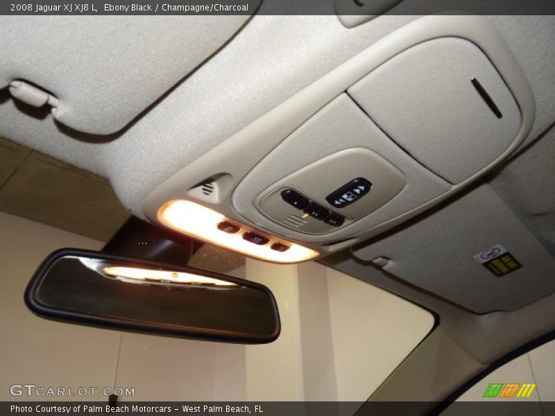 Ebony Black / Champagne/Charcoal 2008 Jaguar XJ XJ8 L