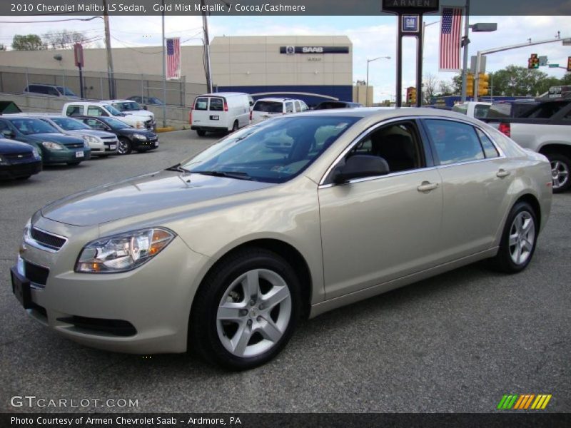 Gold Mist Metallic / Cocoa/Cashmere 2010 Chevrolet Malibu LS Sedan