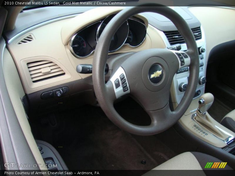 Gold Mist Metallic / Cocoa/Cashmere 2010 Chevrolet Malibu LS Sedan