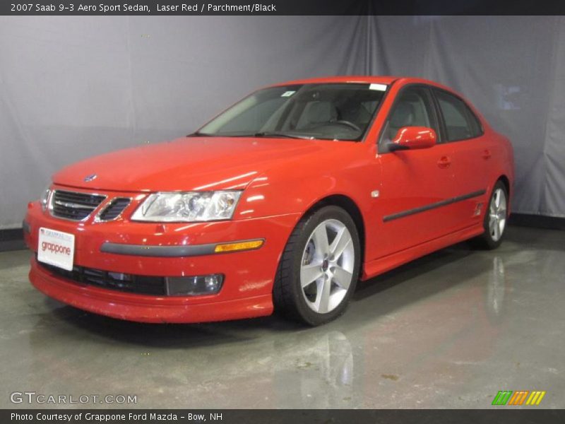 Laser Red / Parchment/Black 2007 Saab 9-3 Aero Sport Sedan