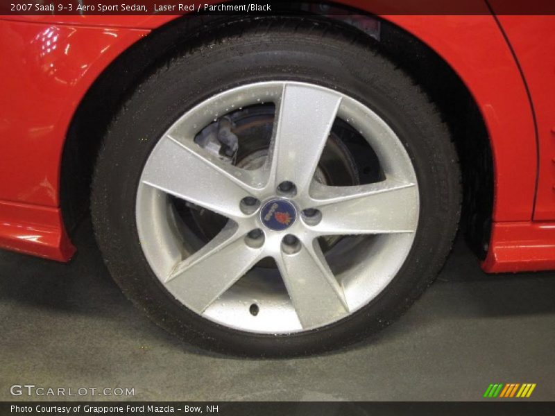 Laser Red / Parchment/Black 2007 Saab 9-3 Aero Sport Sedan