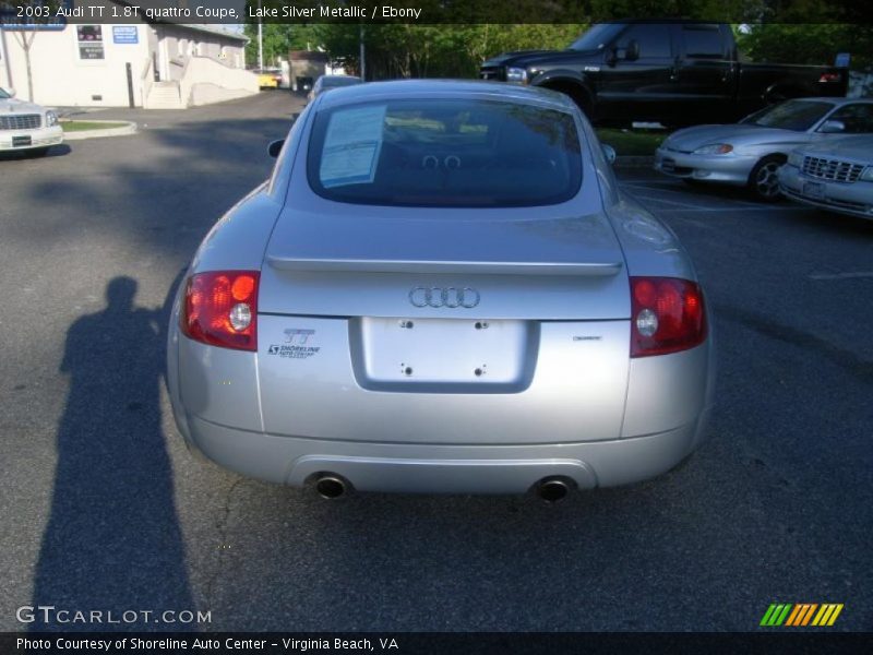 Lake Silver Metallic / Ebony 2003 Audi TT 1.8T quattro Coupe