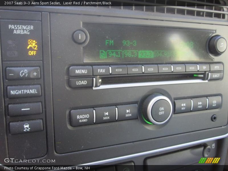 Laser Red / Parchment/Black 2007 Saab 9-3 Aero Sport Sedan