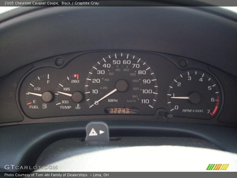 Black / Graphite Gray 2005 Chevrolet Cavalier Coupe