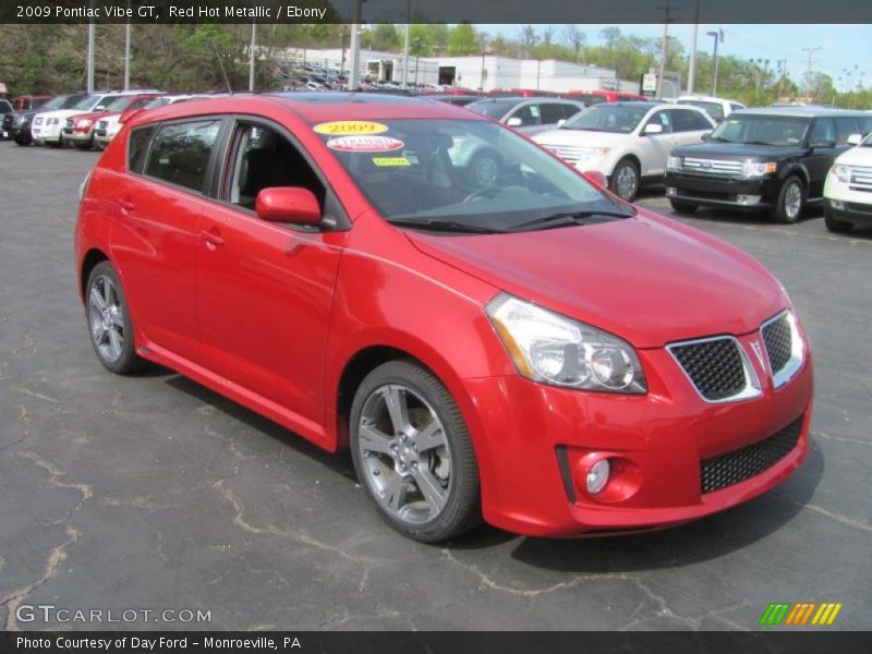 Red Hot Metallic / Ebony 2009 Pontiac Vibe GT