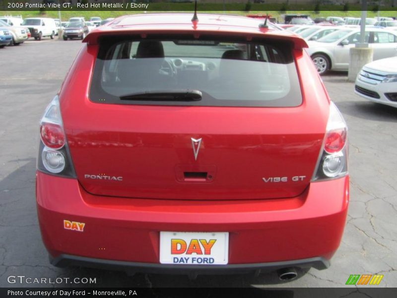 Red Hot Metallic / Ebony 2009 Pontiac Vibe GT