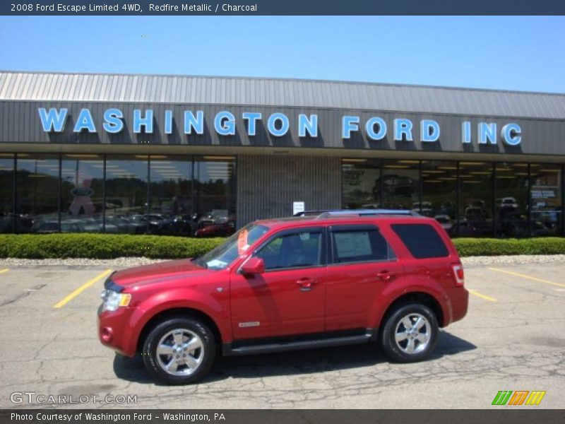 Redfire Metallic / Charcoal 2008 Ford Escape Limited 4WD