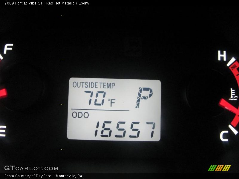 Red Hot Metallic / Ebony 2009 Pontiac Vibe GT