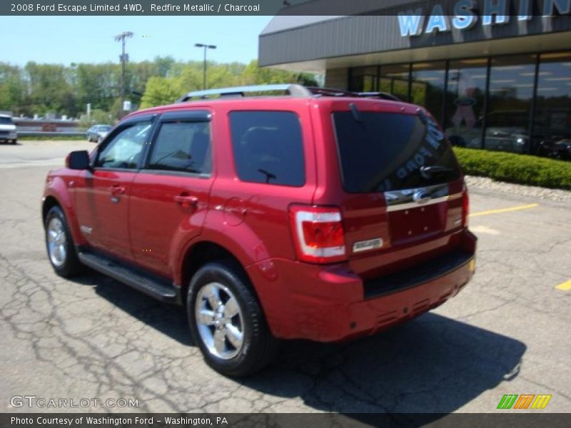 Redfire Metallic / Charcoal 2008 Ford Escape Limited 4WD