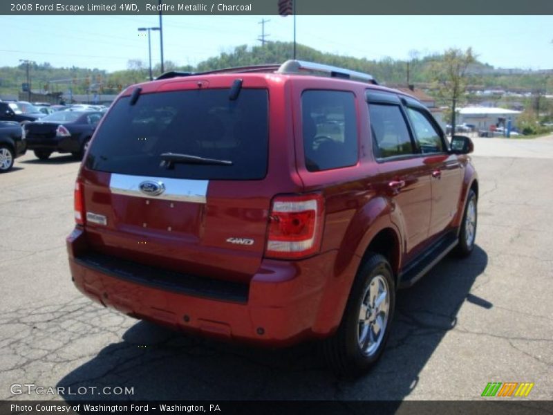 Redfire Metallic / Charcoal 2008 Ford Escape Limited 4WD