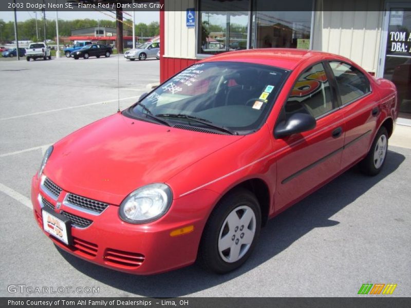 Flame Red / Dark Slate Gray 2003 Dodge Neon SE