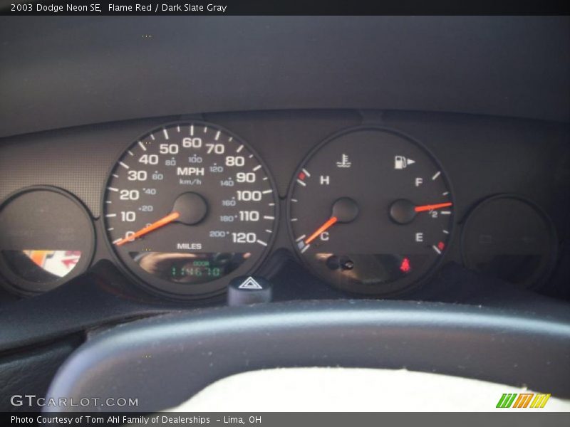 Flame Red / Dark Slate Gray 2003 Dodge Neon SE