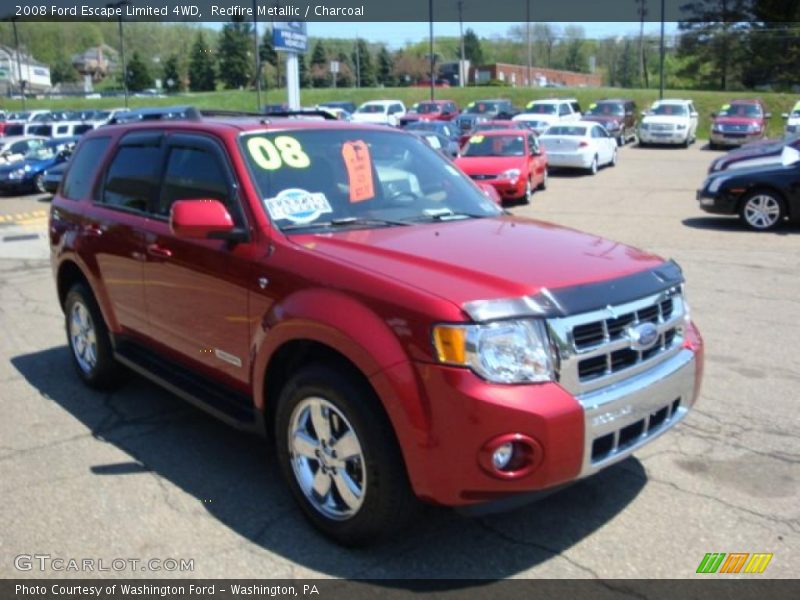 Redfire Metallic / Charcoal 2008 Ford Escape Limited 4WD