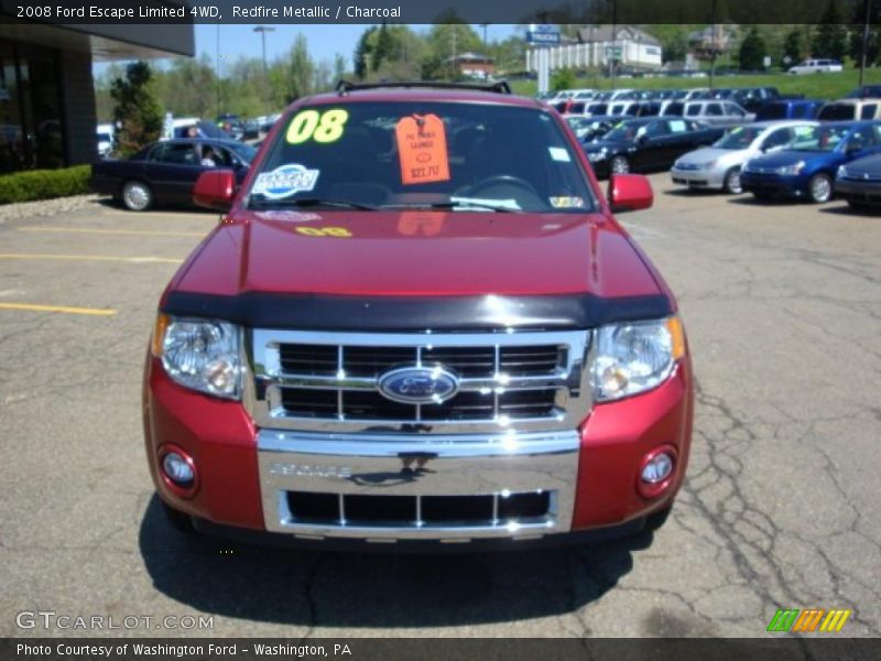 Redfire Metallic / Charcoal 2008 Ford Escape Limited 4WD
