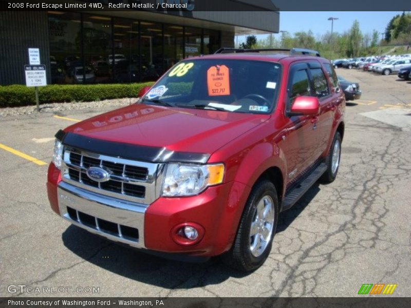 Redfire Metallic / Charcoal 2008 Ford Escape Limited 4WD