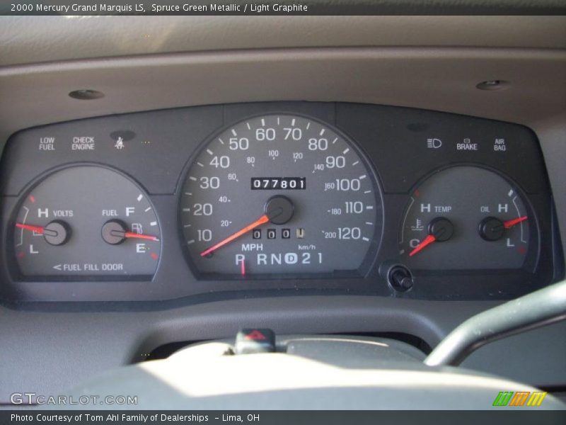 Spruce Green Metallic / Light Graphite 2000 Mercury Grand Marquis LS