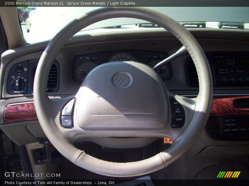 Spruce Green Metallic / Light Graphite 2000 Mercury Grand Marquis LS