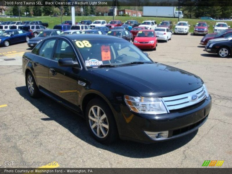 Black Clearcoat / Medium Light Stone 2008 Ford Taurus SEL