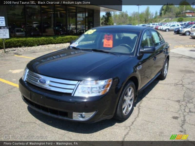 Black Clearcoat / Medium Light Stone 2008 Ford Taurus SEL