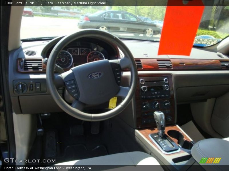 Black Clearcoat / Medium Light Stone 2008 Ford Taurus SEL