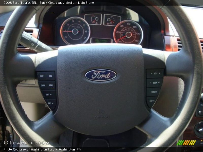 Black Clearcoat / Medium Light Stone 2008 Ford Taurus SEL