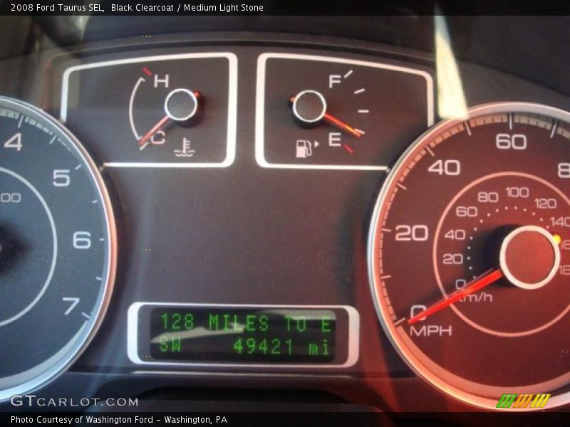 Black Clearcoat / Medium Light Stone 2008 Ford Taurus SEL