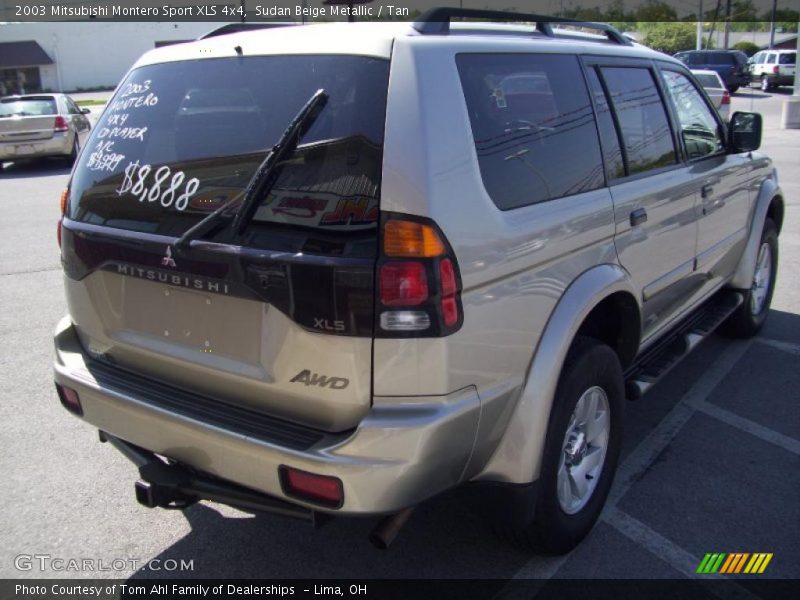 Sudan Beige Metallic / Tan 2003 Mitsubishi Montero Sport XLS 4x4