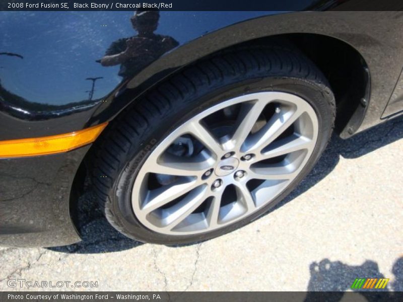 Black Ebony / Charcoal Black/Red 2008 Ford Fusion SE
