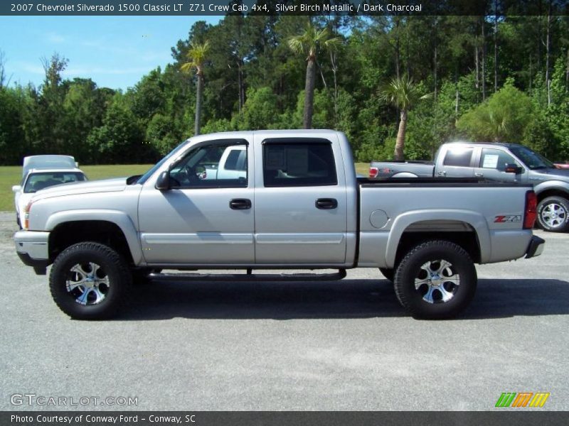 Silver Birch Metallic / Dark Charcoal 2007 Chevrolet Silverado 1500 Classic LT  Z71 Crew Cab 4x4